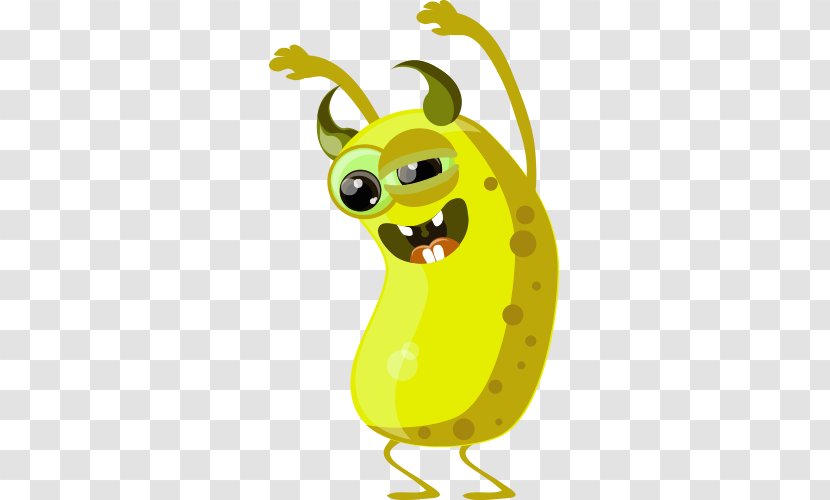 Bacteria Cartoon Cancer Cell Clip Art - Yellow - Big Eyes Transparent PNG