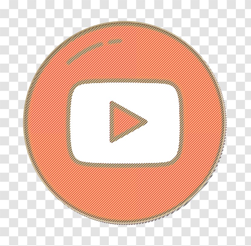 Logo Icon Social Media Youtube - Peach Signage Transparent PNG