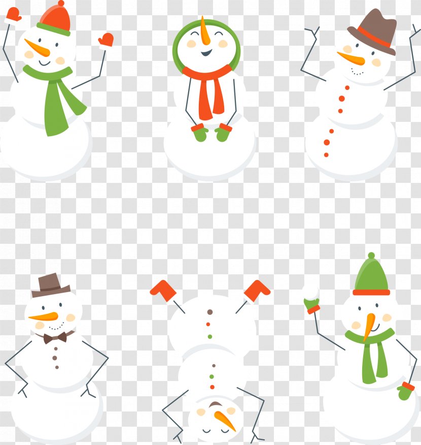 Christmas Tree Snowman Clip Art - Inverted Transparent PNG
