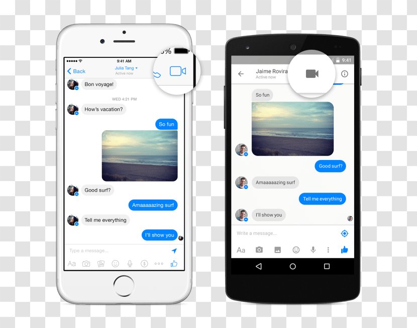 Facebook Messenger Videotelephony Mobile App Instant Messaging - Communication Transparent PNG