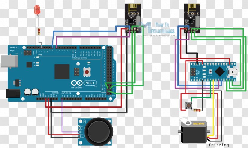 Arduino Wireless Wiring Microcontroller Transceiver - Diagram - Remote Controlled Aircraft Transparent PNG