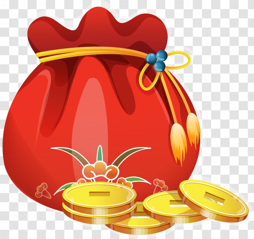 Money Bag Coin - Gold - Diwali Transparent PNG