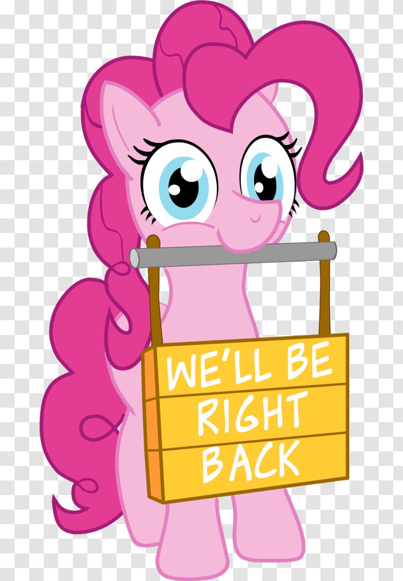 Pinkie Pie Twilight Sparkle Rainbow Dash Clip Art - Silhouette - Be Right Back Transparent PNG