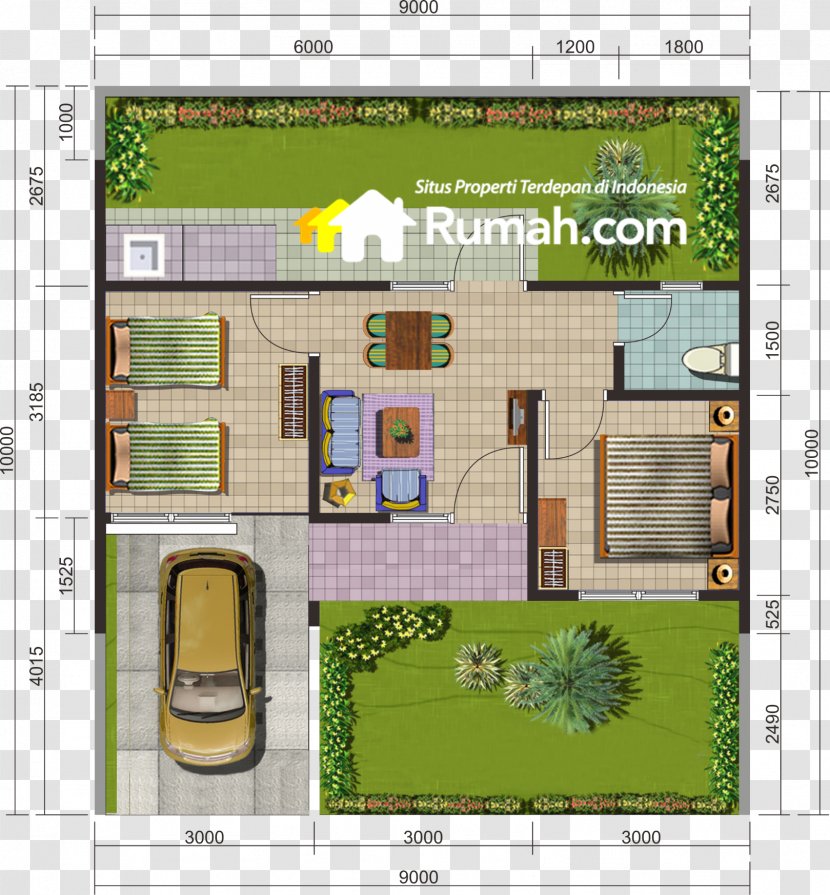 Green Park Residence House Orchid Floor Plan Rumah Dijual Di Depok - Tata Ruang Transparent PNG
