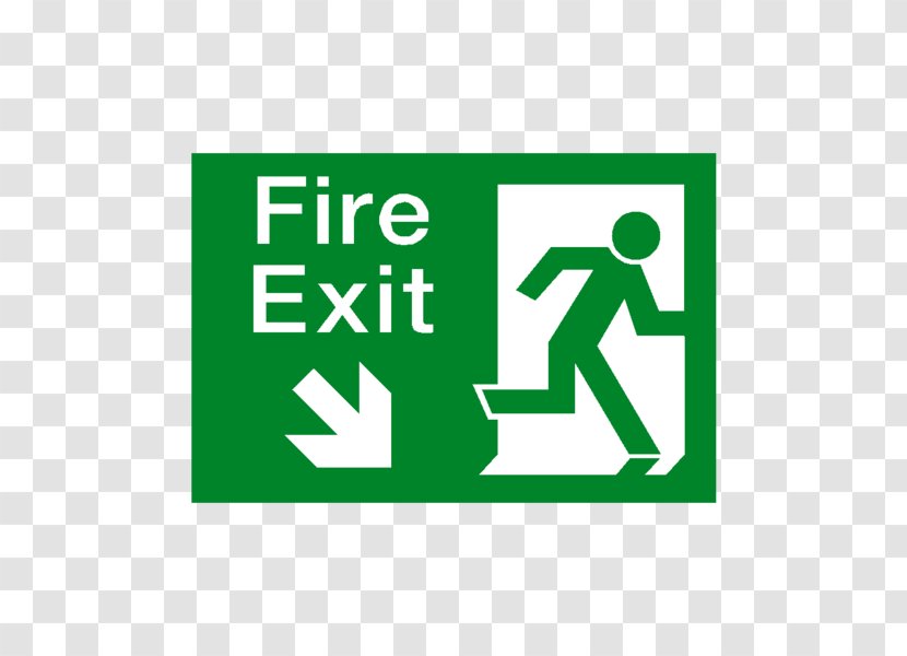 Exit Sign Emergency Signage Safety Sticker - Label - Right Transparent PNG
