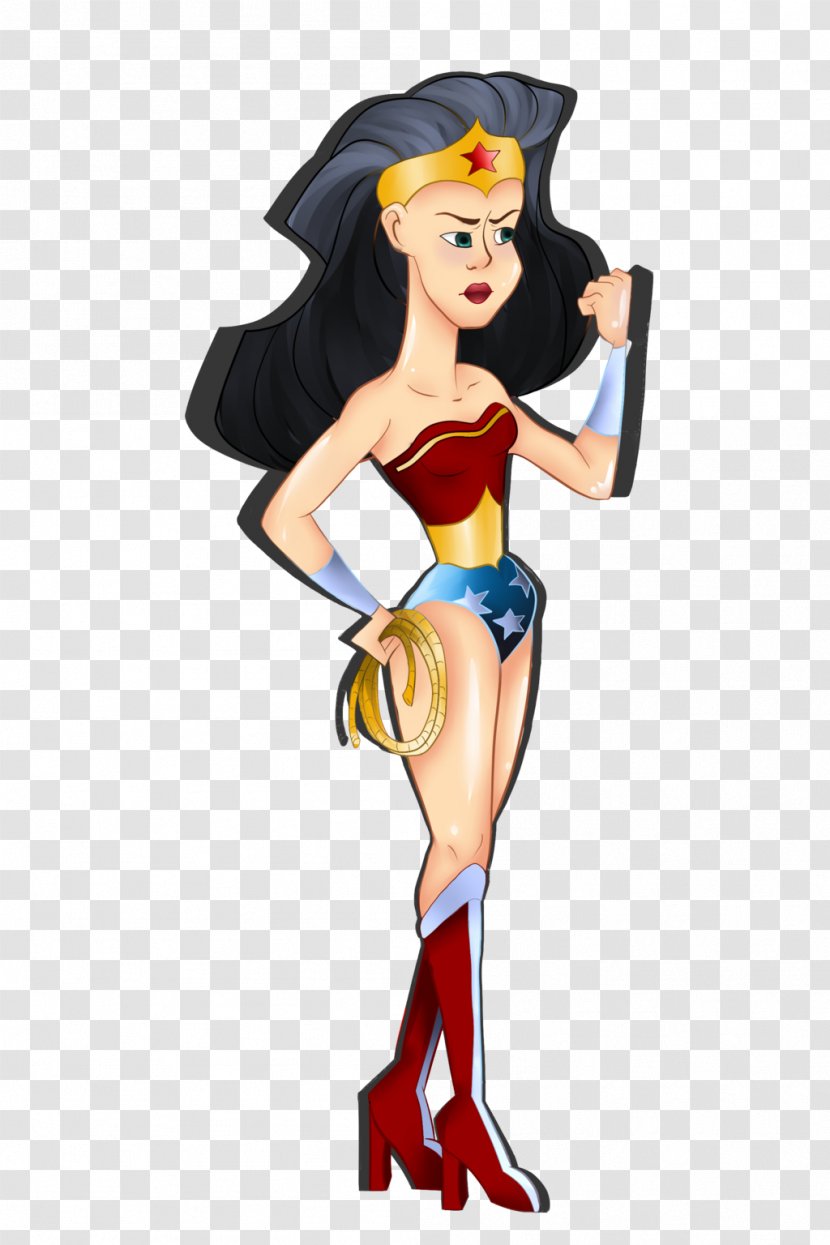 Cartoon Figurine - Watercolor - Wonder Woman Transparent PNG