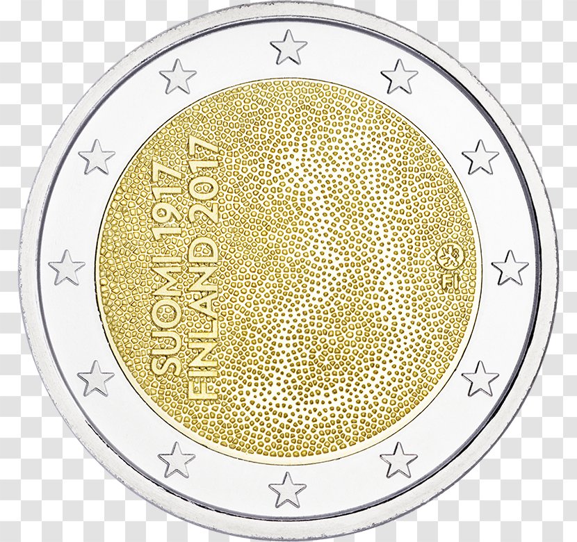 Suomi Finland 100 2 Euro Coin Commemorative Coins Transparent PNG