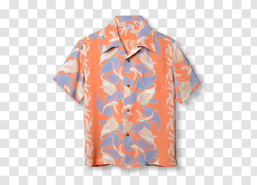 Aloha Shirt Sleeve Surfing Clothing - Orange - Monstera Transparent PNG