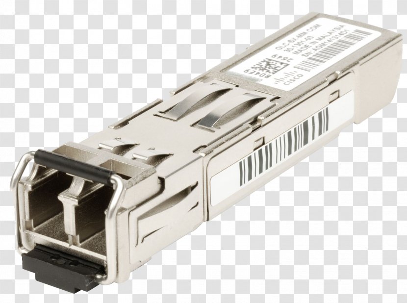 Small Form-factor Pluggable Transceiver Gigabit Interface Converter Ethernet Cisco Systems Multi-mode Optical Fiber - Formfactor - Networking Cables Transparent PNG