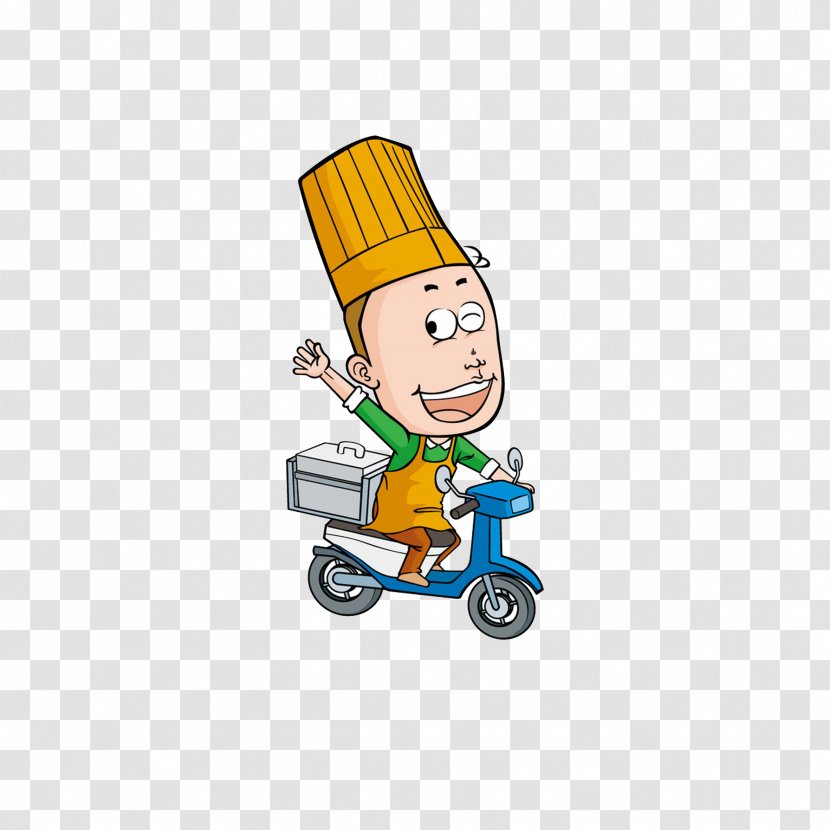 Take Out Cartoon Download Meal Cycling Cook Food Delivery Transparent Png
