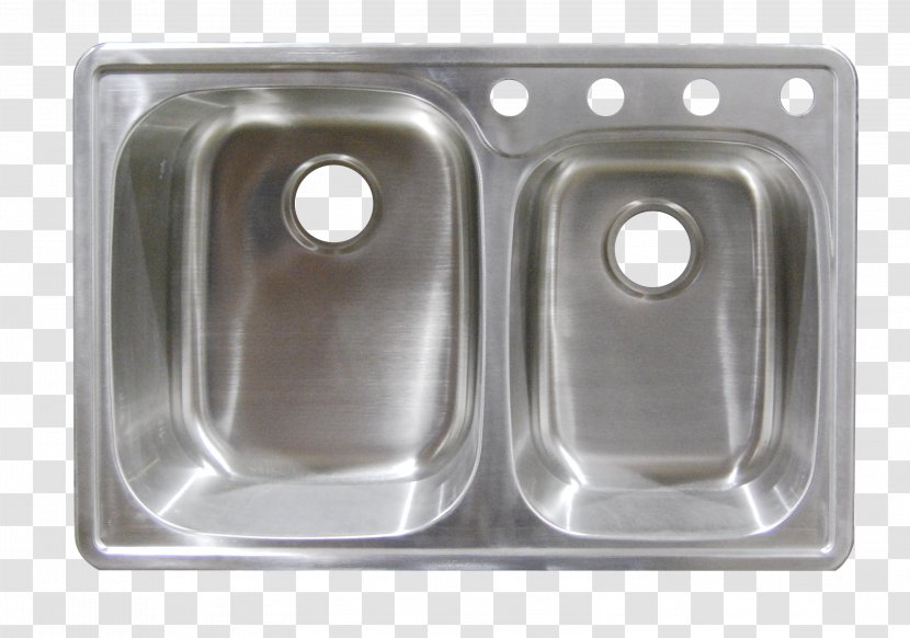 Kitchen Sink Stainless Steel Plumbing Fixtures Tap - Top View Furniture Transparent PNG