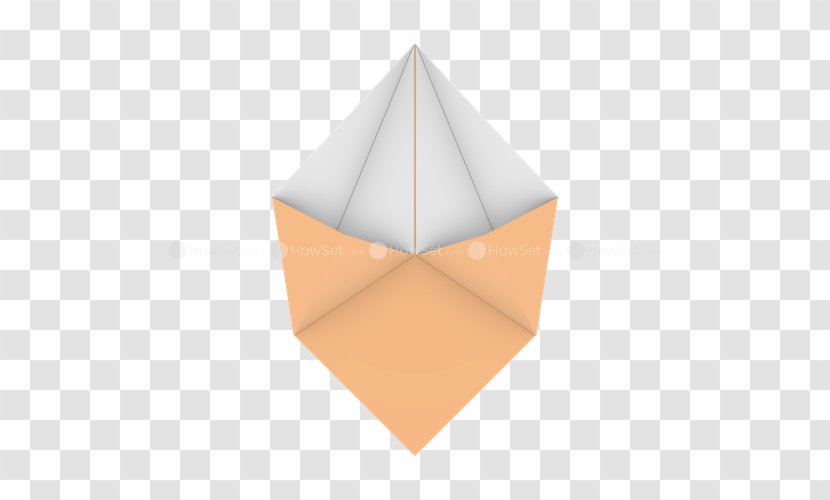 Triangle Origami - Orange - Half Fold Transparent PNG