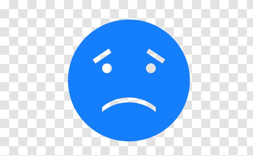Sadness Emoticon Smiley Face - Electric Blue - Eye Brow Transparent PNG
