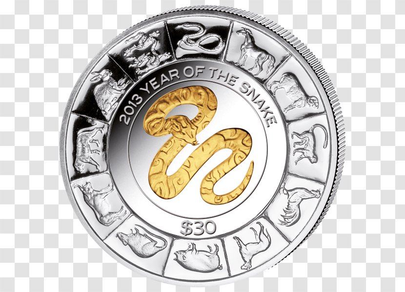 Snake Coin Silver Chinese Astrology Horoscope Transparent PNG