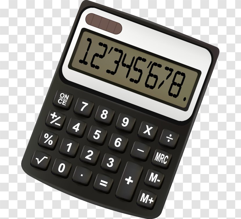 Graphing Calculator Calculation - Numeric Keypad - Vector Transparent PNG