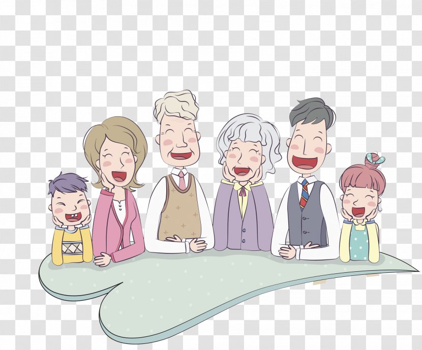 Agua De Dios Seoul Old Age - Cartoon - A Laughing Family Transparent PNG