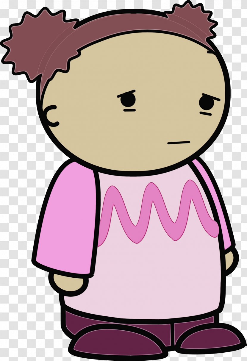 Clip Art Pink Cheek Cartoon Child - Toddler Pleased Transparent PNG