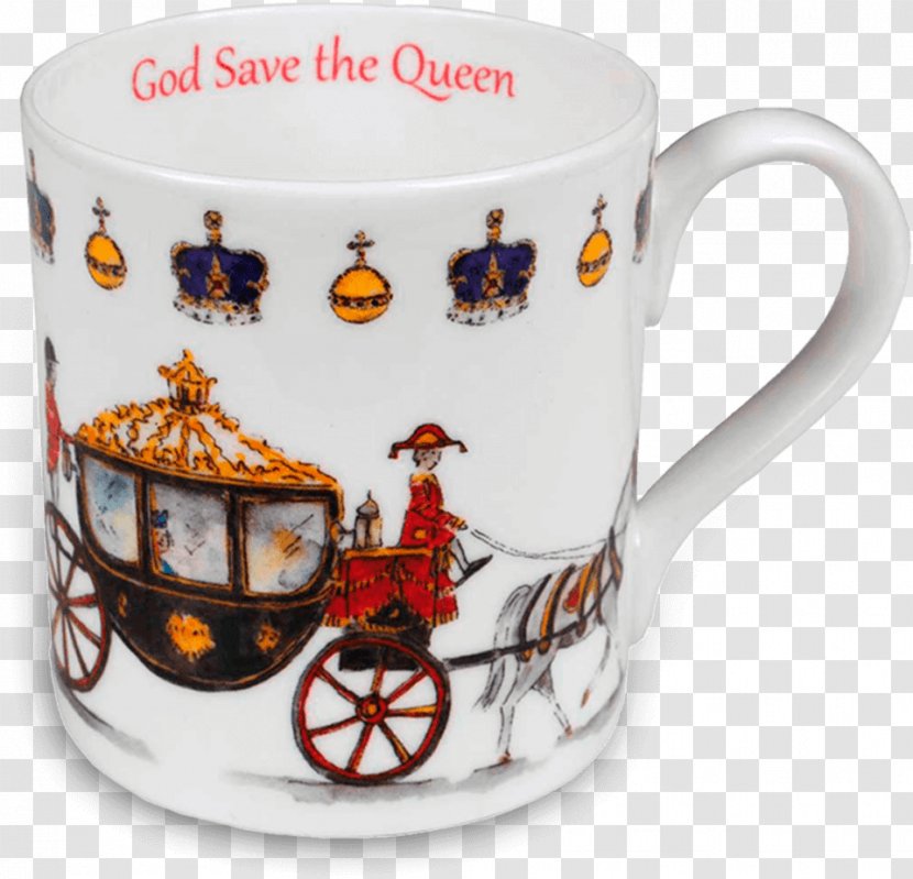 Mug United Kingdom Bone China Coffee Cup Porcelain - Saucer - Carriage Transparent PNG