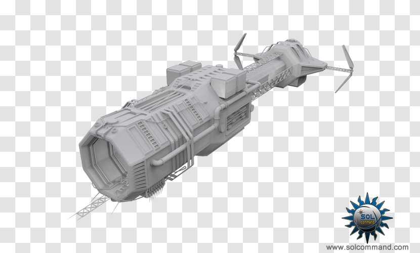 Low Poly Mother Ship Spacecraft Space Station Transparent PNG