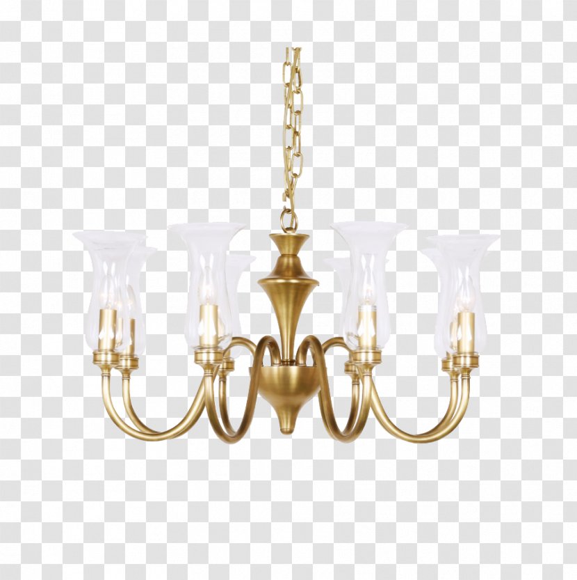 Chandelier Brass Copper Lamp - All Transparent PNG