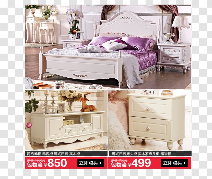 Bed Frame Nightstand - Mattress - Home Textile Transparent PNG