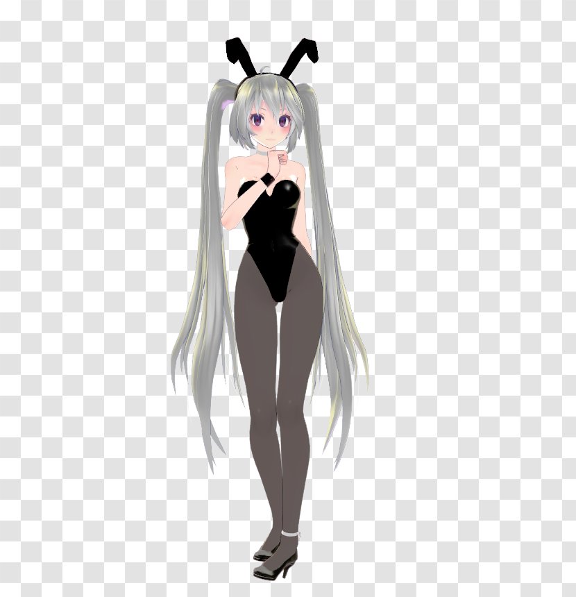 Hatsune Miku MikuMikuDance Vocaloid Rabbit Character - Watercolor Transparent PNG