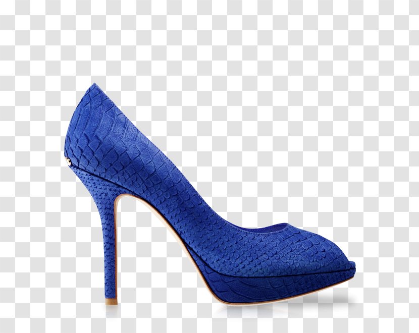 Suede Heel Shoe - Blue - Design Transparent PNG