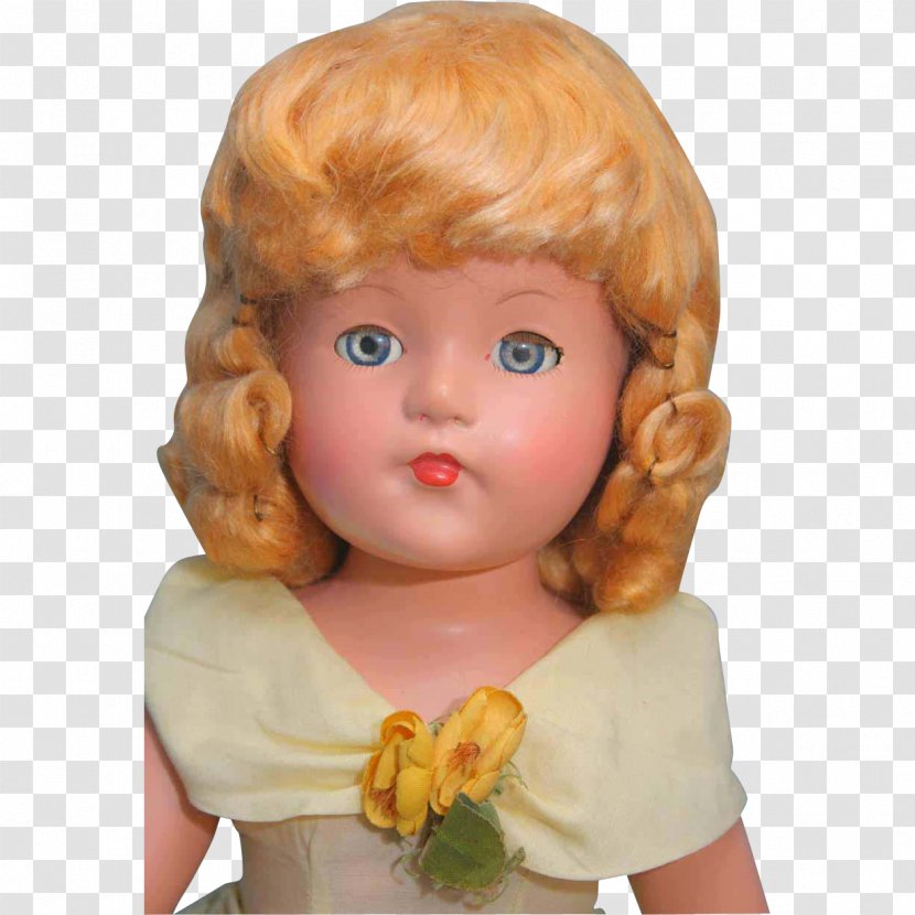 Toddler Brown Hair Blond Doll Transparent PNG