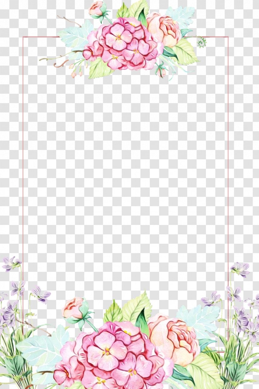 Floral Design - Pink - Petal Picture Frame Transparent PNG
