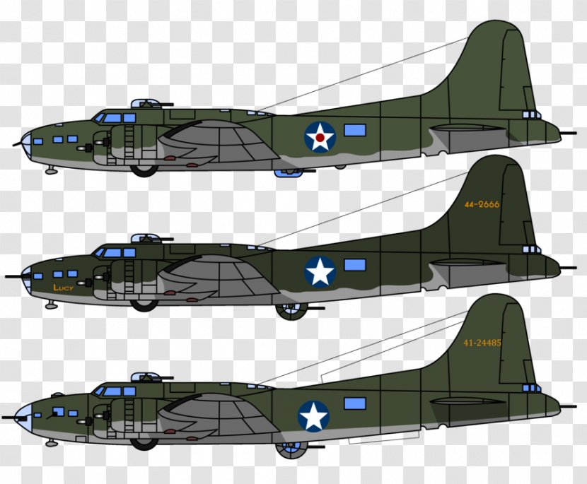 Boeing B-17 Flying Fortress B-17E Heavy Bomber Old 666 B-17D - Airplane - Nose Vector Transparent PNG
