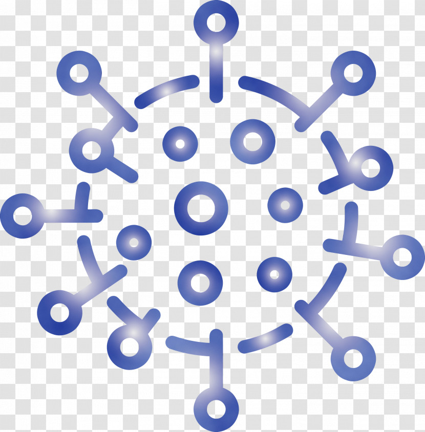 Blue Line Circle Symbol Number Transparent PNG