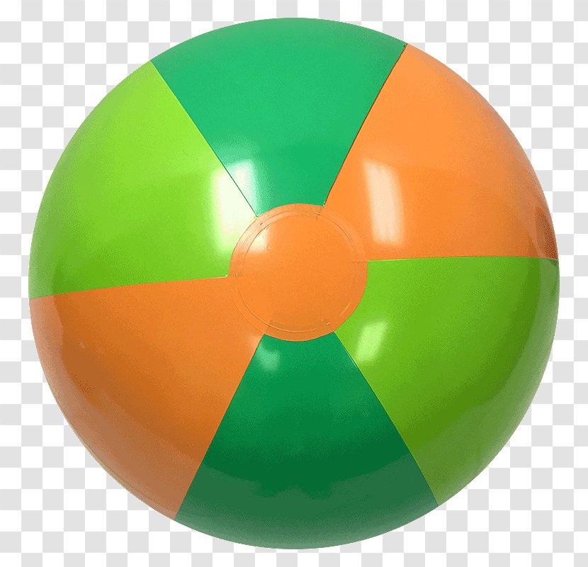 Beach Ball Sphere Green - Orange Transparent PNG