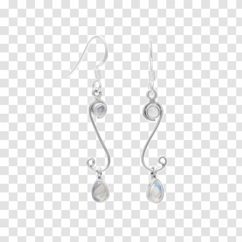 Pearl Earring Silver Moonstone Opal - Peridot Transparent PNG