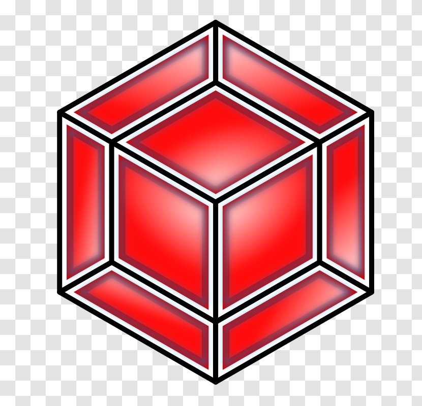 Tesseract Hypercube Red Geometry - Prism - Cube Transparent PNG