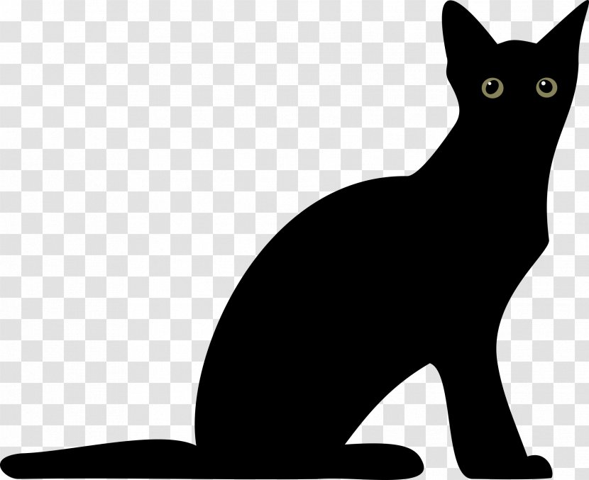 Cat Silhouette Clip Art - Dog Like Mammal - Black Transparent PNG