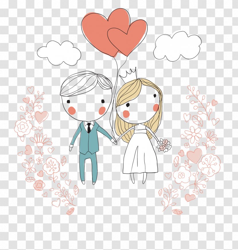 Wedding Invitation Bridegroom - Heart - Bride And Groom Transparent PNG