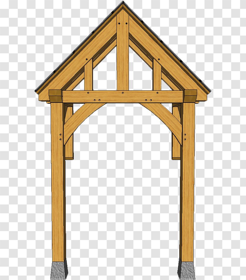 King Post Porch Truss Pergola - Furniture - Wooden Transparent PNG