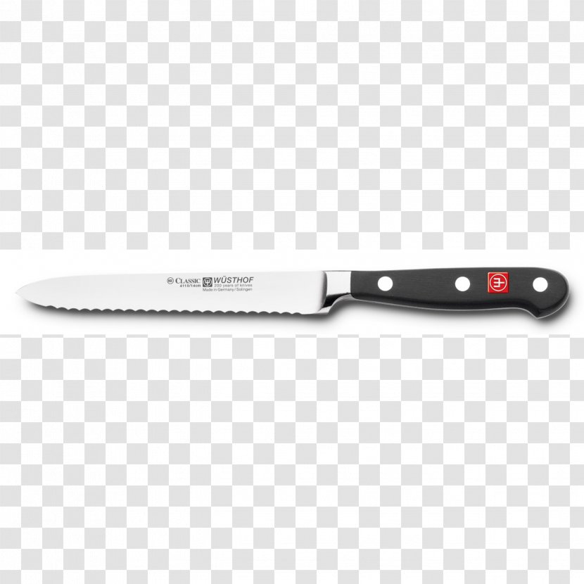 Chef's Knife Wüsthof Tomato Serrated Blade - Wusthof Transparent PNG
