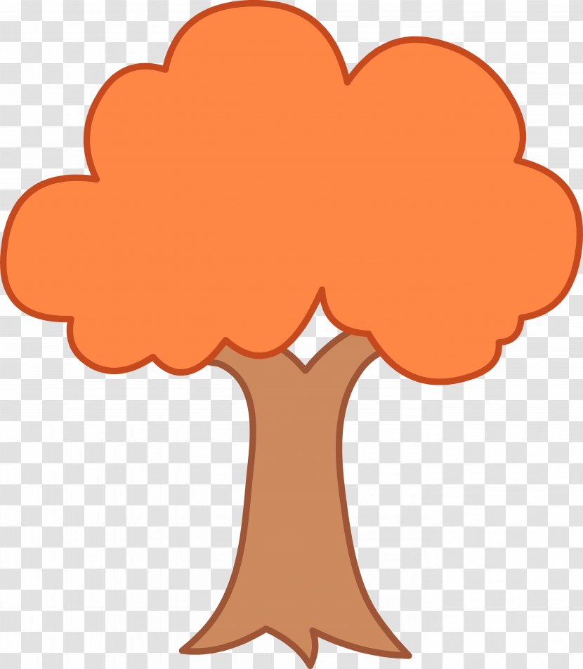 Tree Drawing Clip Art - Orange Transparent PNG