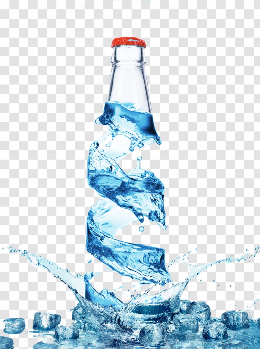 Bottled Water Glass Bottle Stock Photography - Royaltyfree - Creative Transparent PNG