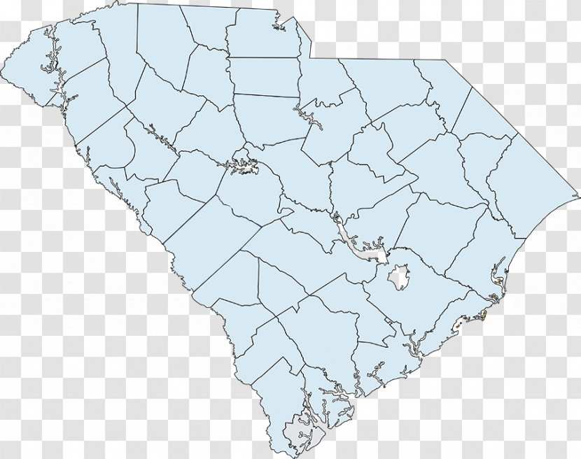 South Carolina Map Line Tuberculosis Transparent PNG