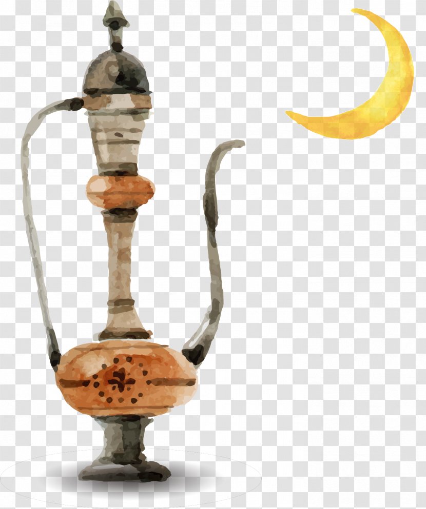 Watercolor Painting Islam - Fasting In - National Wind Jug Transparent PNG