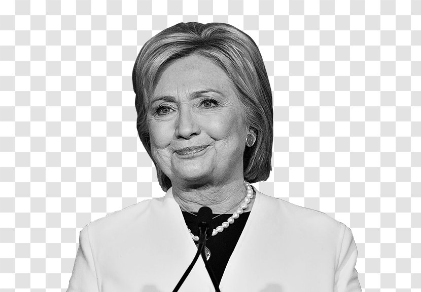Hillary Clinton President Of The United States US Presidential Election 2016 - Black And White Transparent PNG