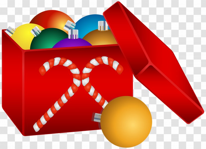 Christmas Ornament Santa Claus Decoration Clip Art - Balls In Box Transparent Image Transparent PNG
