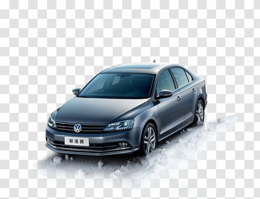 Volkswagen Passat Mid-size Car - Vehicle Registration Plate - Driving In The Snow Of Black Transparent PNG