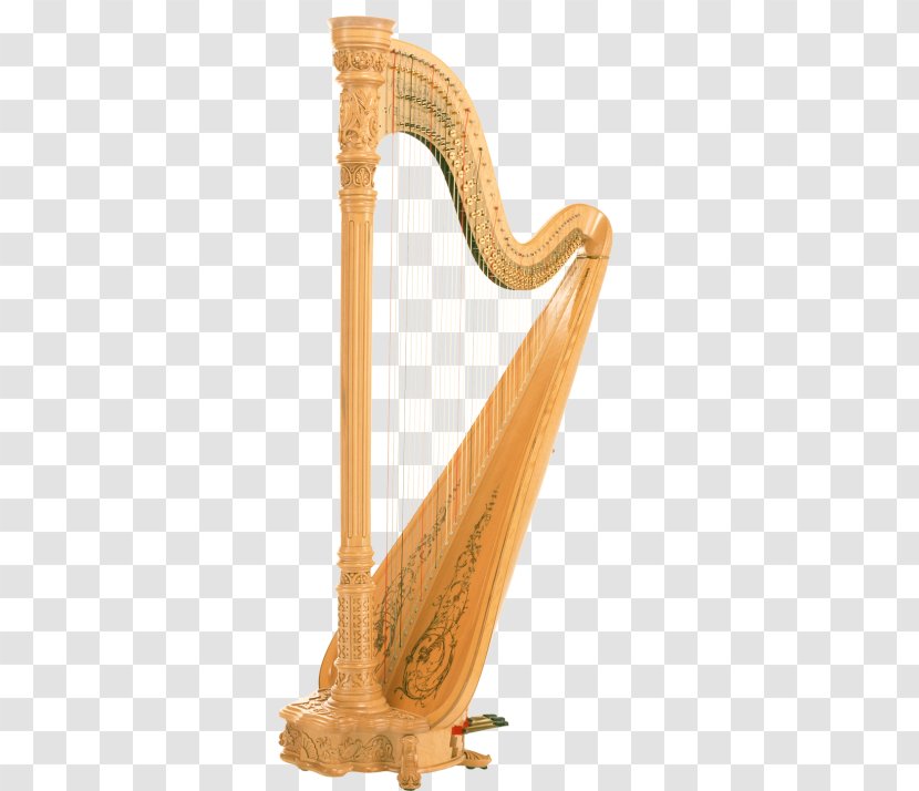 Harp Musical Instrument String Photography - Cartoon - Creative Simple Wooden Transparent PNG