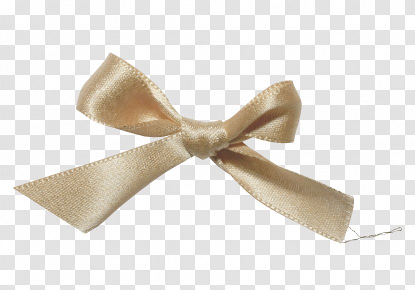 Ribbon - Beige - Flesh-colored Bow Transparent PNG