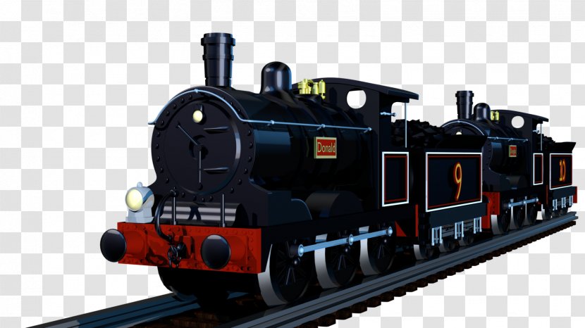 Donald And Douglas Train Locomotive Thomas Edward The Blue Engine - Rolling Stock Transparent PNG