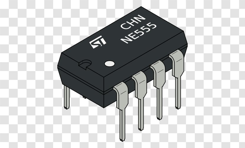Integrated Circuits & Chips Flip-flop Electronic Circuit Dual In-line Package Electronics - Operational Amplifier - 555 Transparent PNG