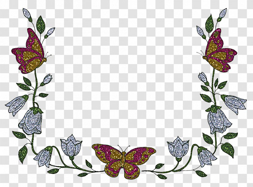 Flower Borders - Brushfooted Butterflies - Moths And Transparent PNG